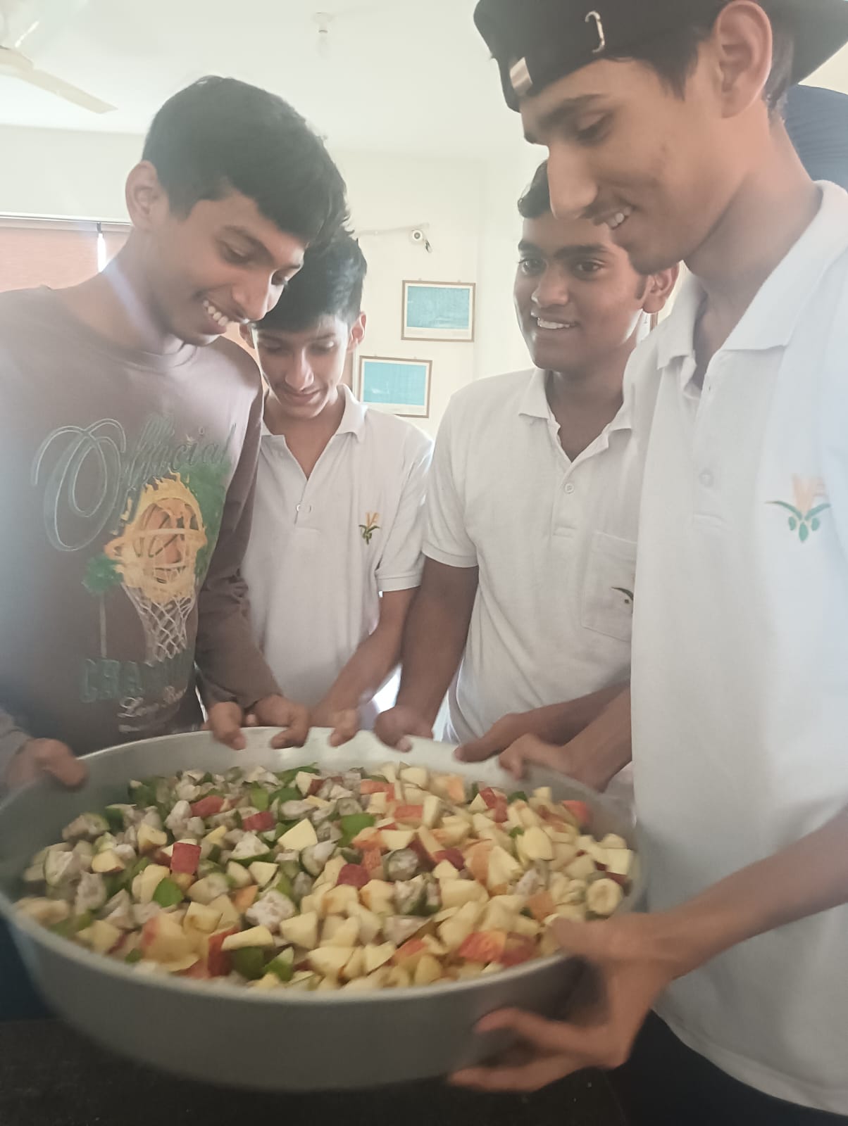 "Boarding house students enjoyed a fun and healthy Fruit Chat making activity today  Sharing some joyful moments from the activity!"