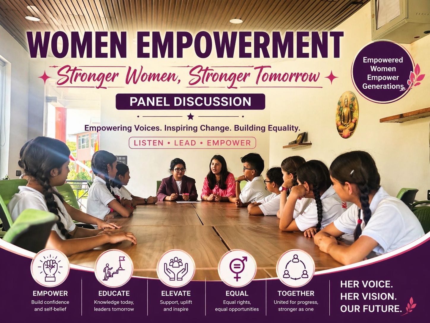 Women Empowerment Club Meeting held at Viveka Foundations school