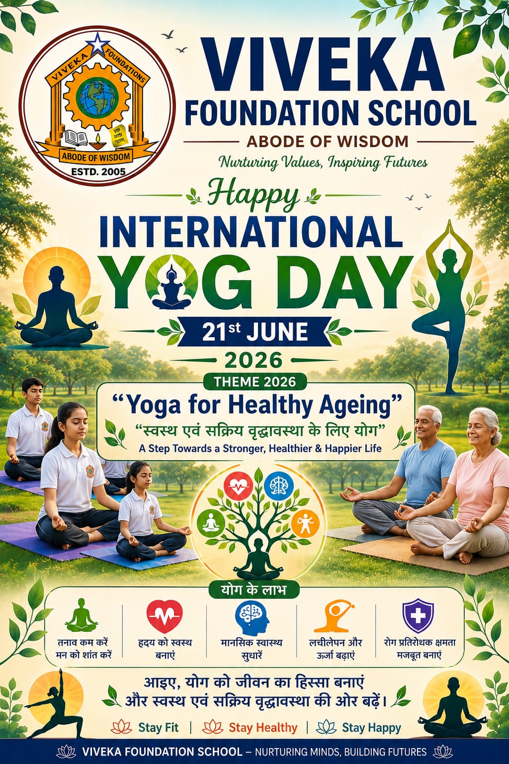 Viveka Foundations School Celebrates International Yoga Day with Great Enthusiasm and Spirit